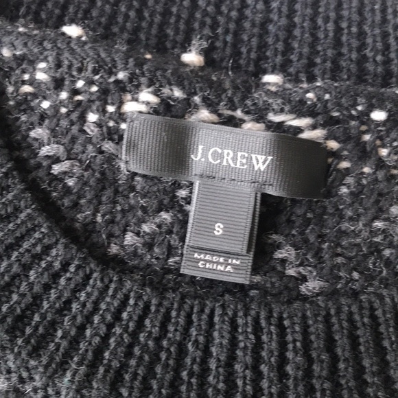 J. Crew pullover sweater black grey cozy - Picture 6 of 7